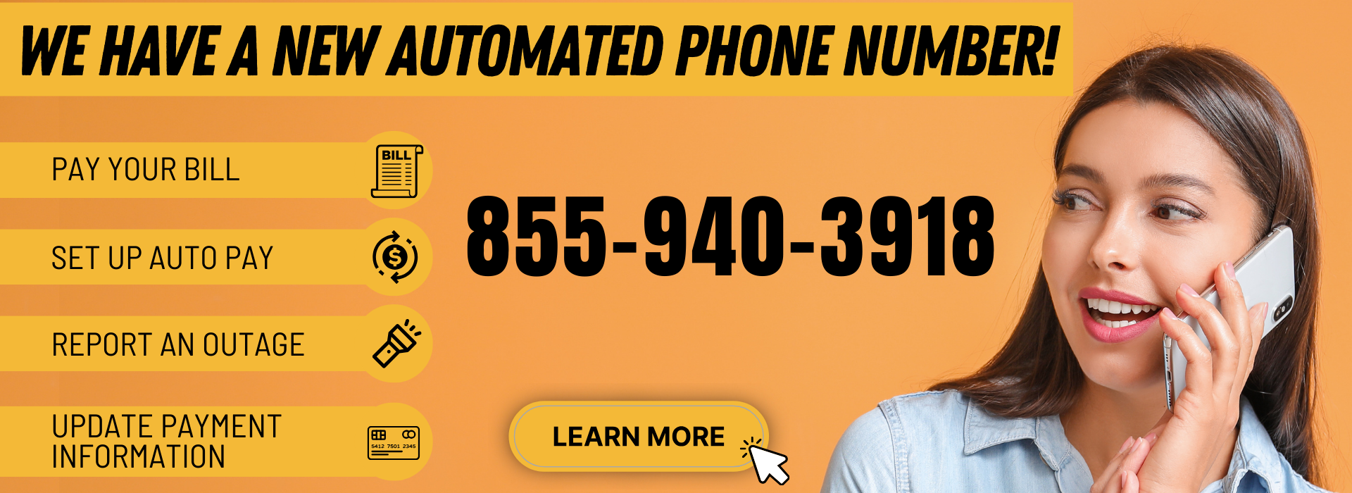 We have a new Phone Number
