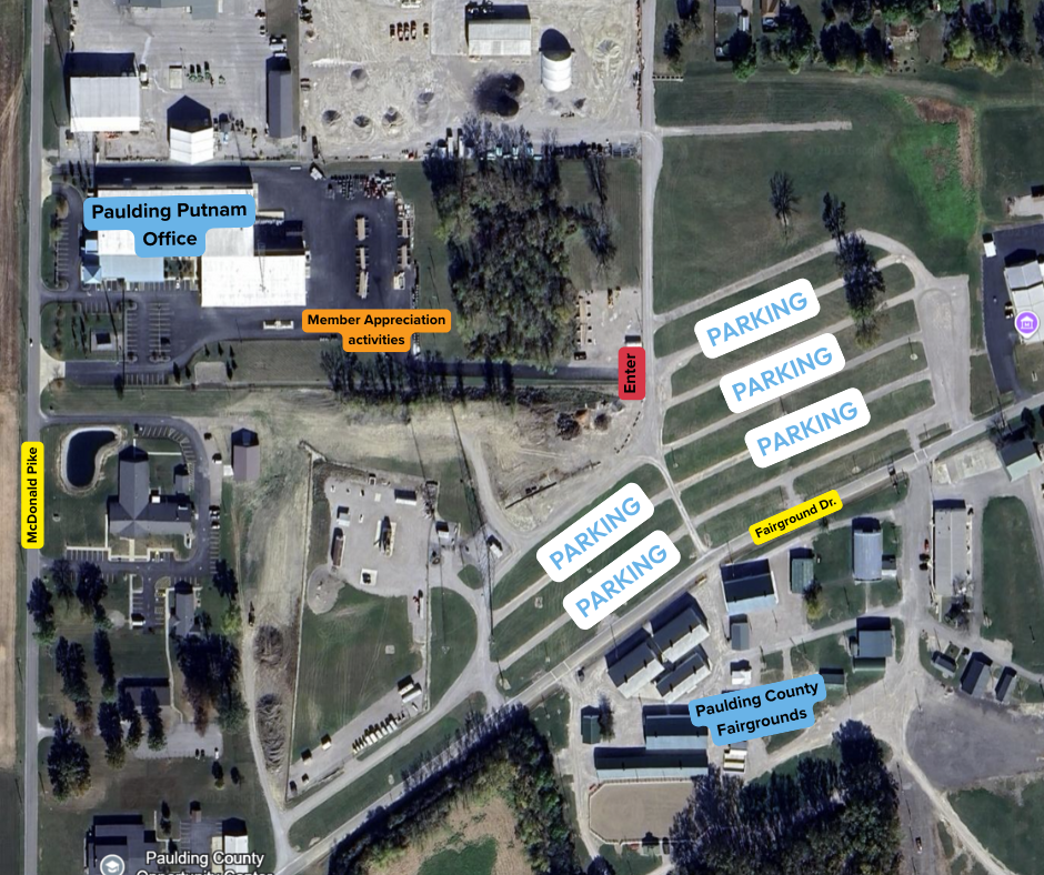 Member Appreciation Day Parking Map