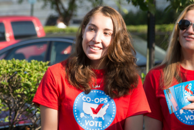 Co-ops Vote volunteers